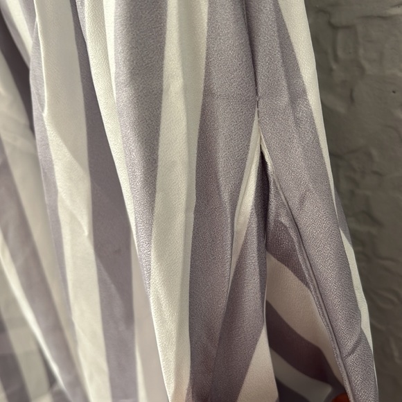 Striped Gray and White Dress - Picture 2 of 4